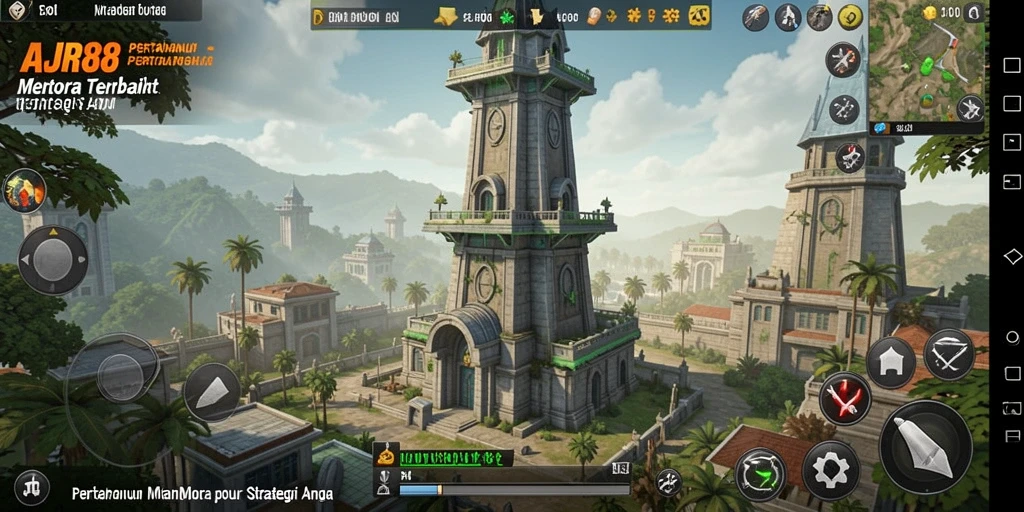 Tampilan gameplay seru di AJR88 Tower Defense.