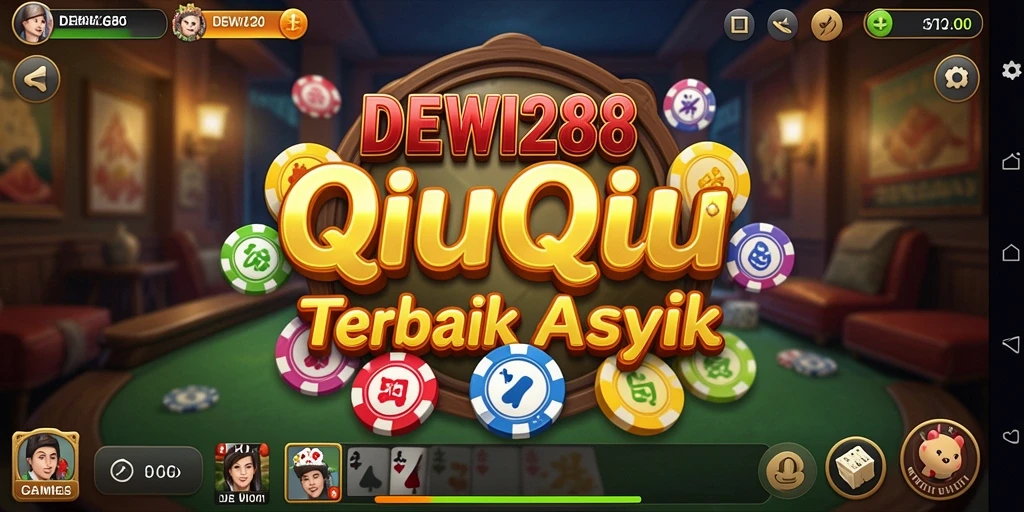 Tampilan aksi seru saat bermain QiuQiu di DEWI288.