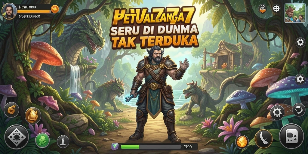 Tampilan layar permainan HW777 yang epik dan penuh aksi petualangan.