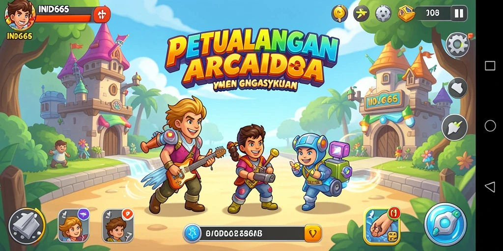 Tangkapan layar dari gameplay seru IND666 di dalam permainan Arcade.